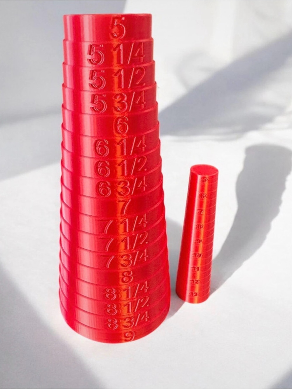 3D Printed Ring and Bracelet Sizer
